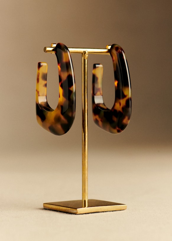 Lizo ピアス - べっ甲ブラウン - 樹脂 - Sézane