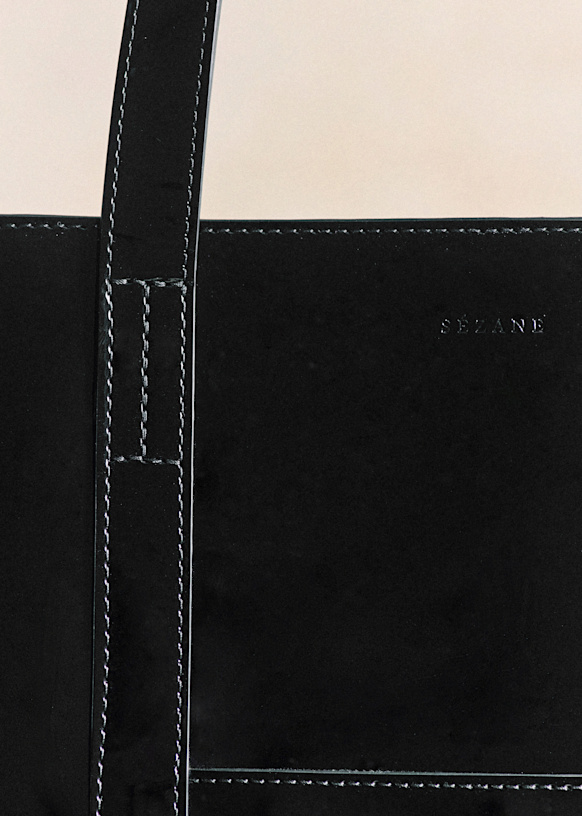 The Tote - Patent Mahogany - Bovine leather - Sézane