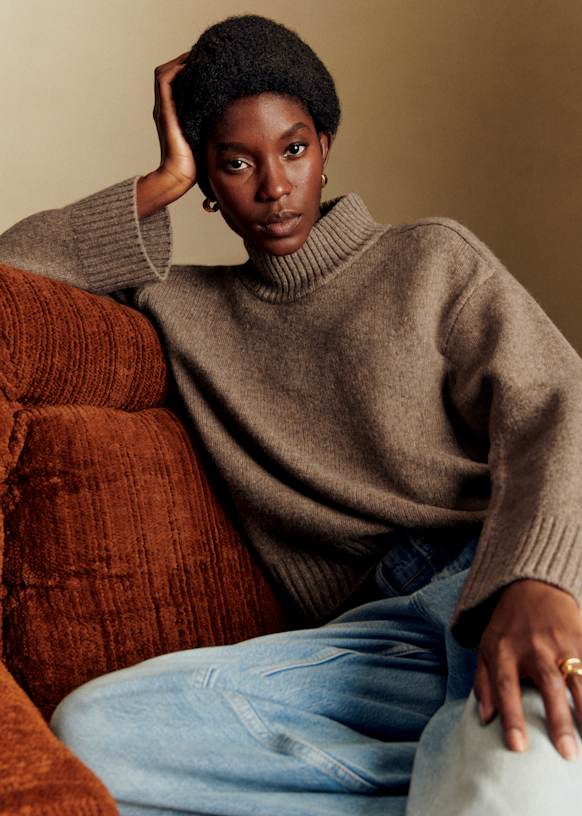 Pull Lauren - Taupe Foncé - Laine de yack d’élevage - Sézane