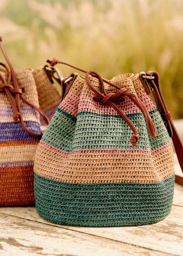 Crochet Pattern: Drawstring Bucket Bag