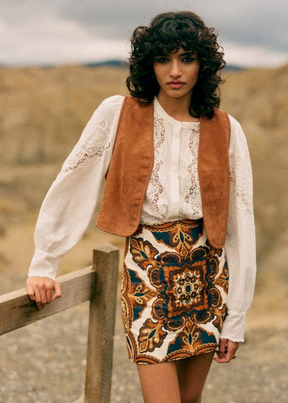 Nehia Skirt - Palmera Print - Ramy - Sézane