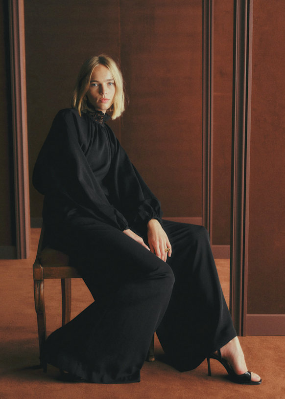 APOLINE Blouse - Ecru - Virgin wool - Sézane