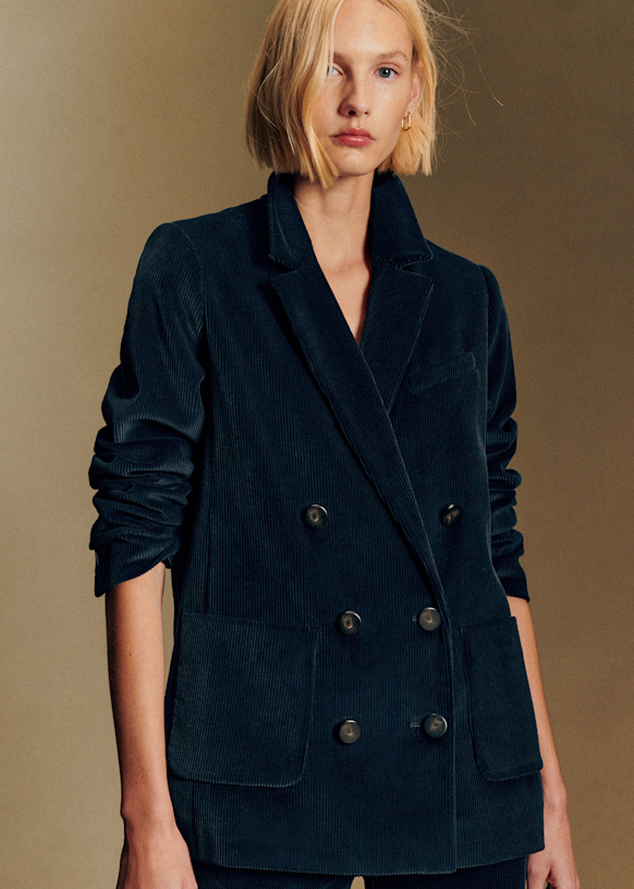 SEZANE ネイビージャケット Willジャケット - インディゴ - オーガニックコットン - オーガニック