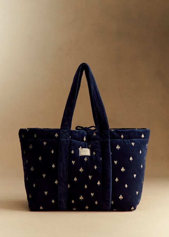 大きなトートバッグ - Sézane x Antoinette Poisson - ミッドナイト