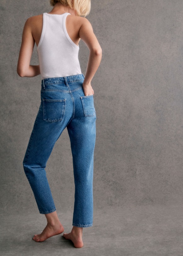 Le Mum Trousers - Denim Blue - Organic cotton - organic textile - Sézane