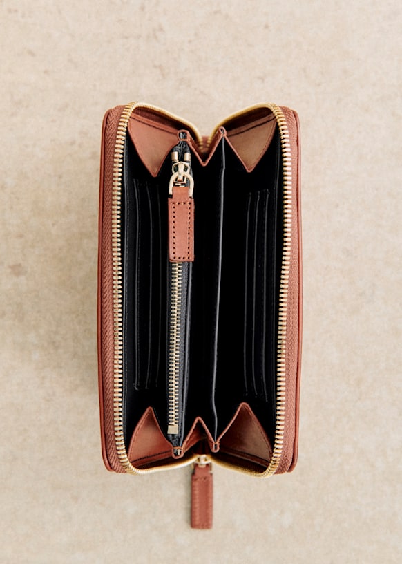 Victoria Wallet - Chocolate Crocodile Print - Crocodile-embossed