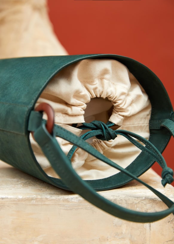 Tasche Mona Rhabarber Gerbung Gelb Rindsleder Sezane
