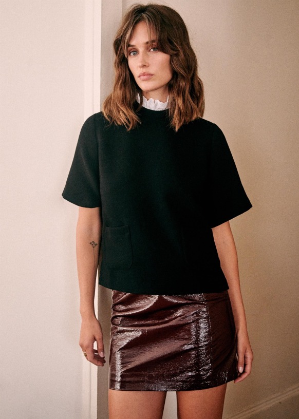Jupe en cuir sezane cheap