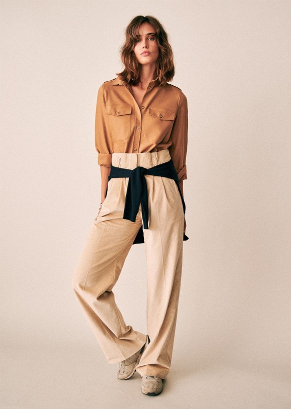 Chemise Armelle Camel Viscose Sezane