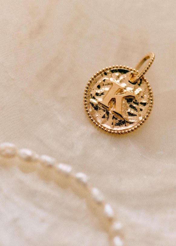 Sara Pendant 9-carat gold - Letters I to P - Letter P - 9 Carats