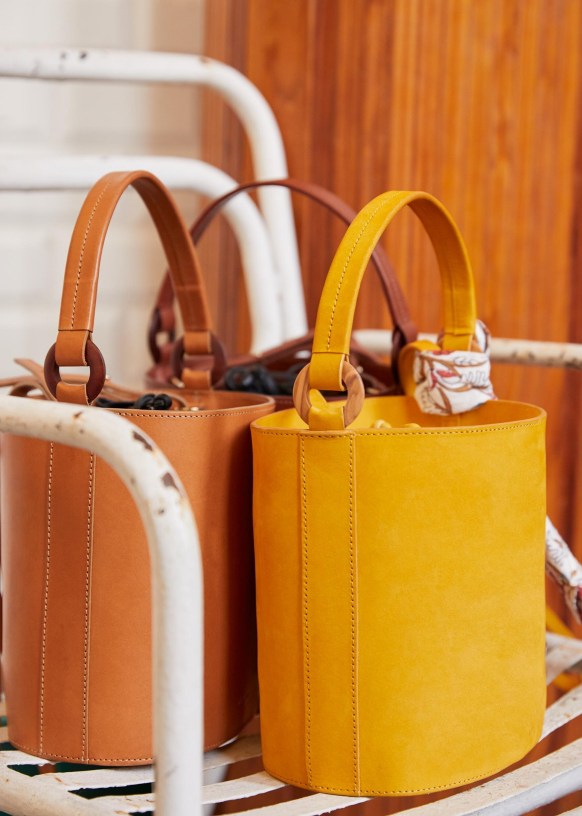 Tasche Mona Rhabarber Gerbung Gelb Rindsleder Sezane