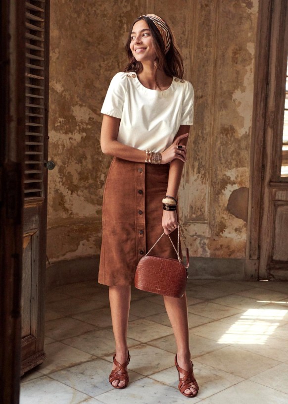Sezane leather skirt Clearance