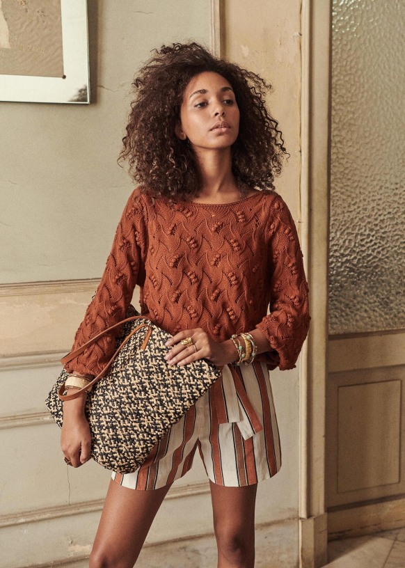 Yvette Jumper - Chocolate - Cotton - Sézane