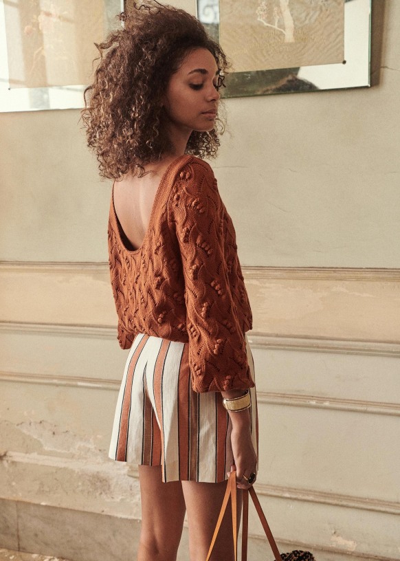 Yvette Jumper - White - Cotton - Sézane