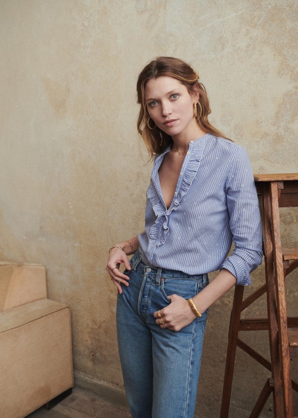 Chemise Stefanel En Soie écru – Occasion Très Bon état, Taille M, Coupe Régulière