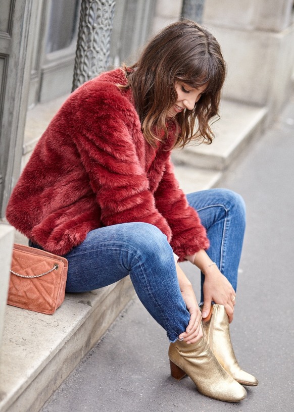 Manteau Lio Ecureuil Modacrylique Sezane