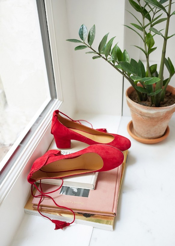 Valentina Mary Janes Red Goat Leather Sezane