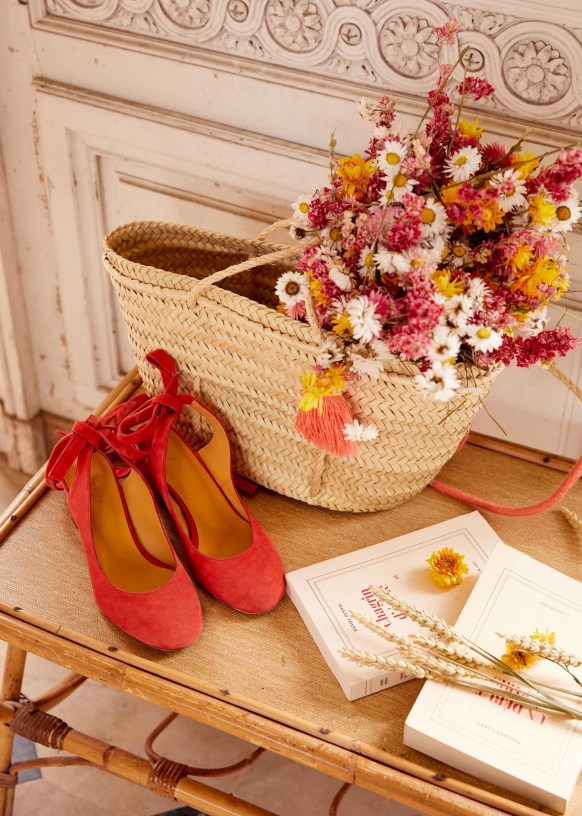 Escarpins Nina. Gold Goat Leather Sezane