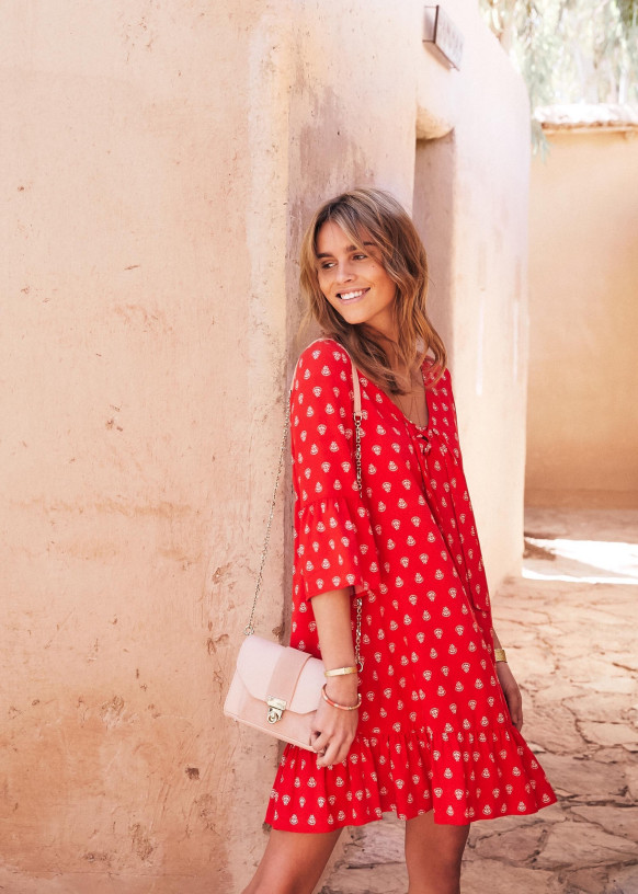 sezane red dress