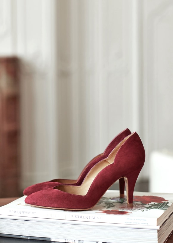 escarpins bordeau