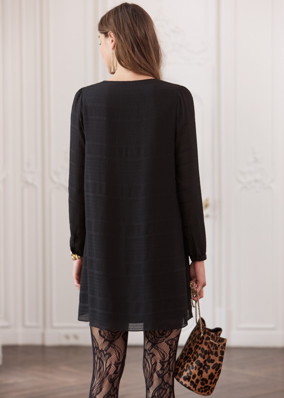 Robe Jones Noir Polyester Sézane