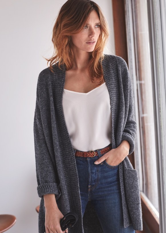 sezane grey cardigan