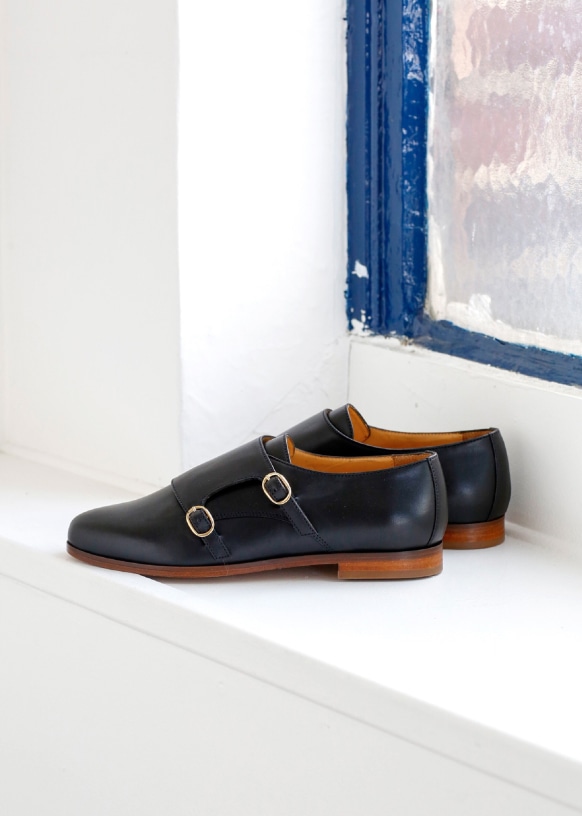 James Mocassins. Black Bovine leather S zane