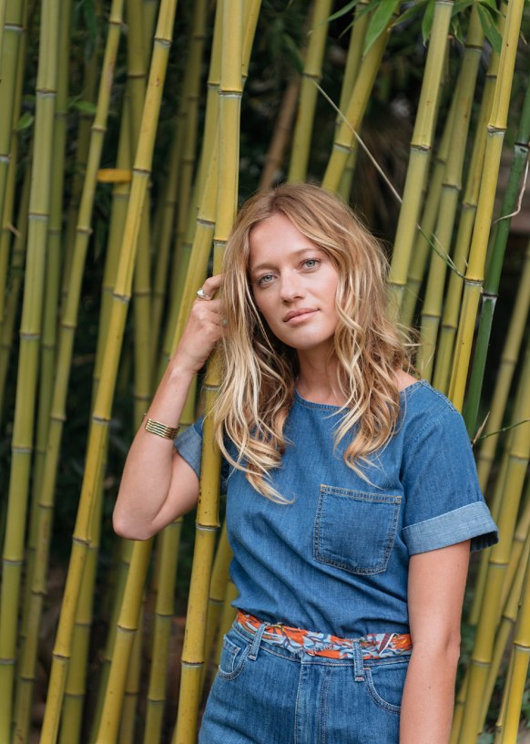 Emilia Blouse. Denim Cotton Sezane