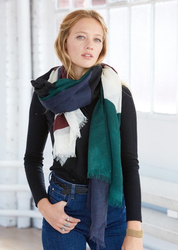 Leopoldine スカーフ - ホワイト - ウール - Sézane