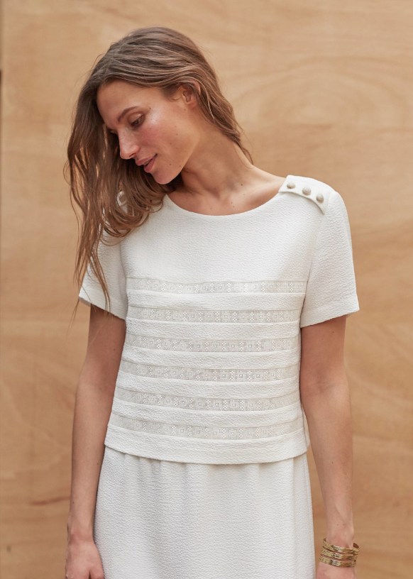 24SS◆SEZANE◆OANELLE ショートドレス コットンリネン ベージュ 24SS◇SEZANE◇OANELLE ショートドレス コットンリネン ベージュ
