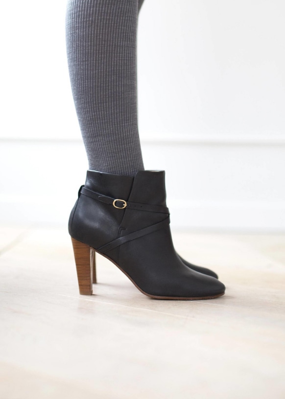 Yvonne High Boots. - Marine Dual Material - Bovine leather - Sézane