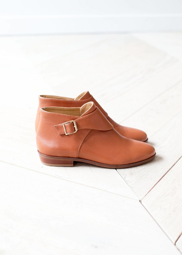 Low Alfred boots. - Camel - Bovine leather - Sézane