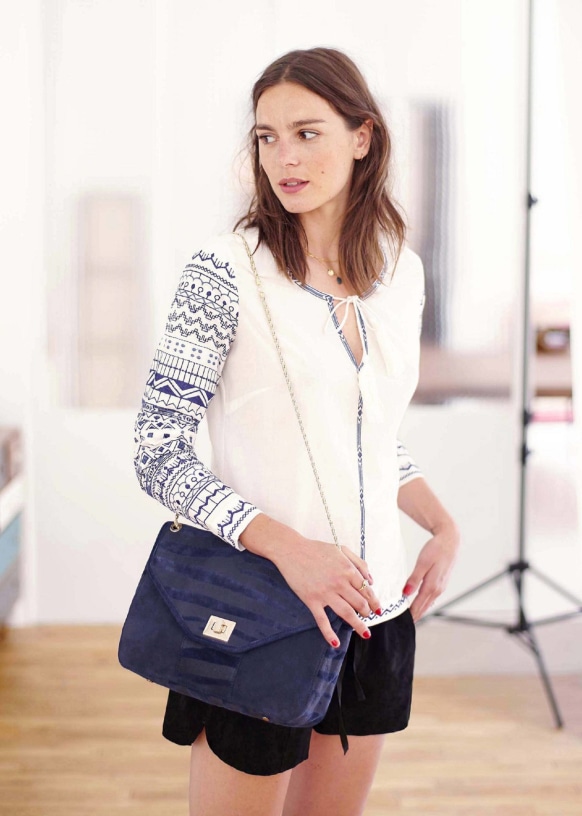 Sac Clark Imprimé - Zébré Marine - Inconnu - Sézane