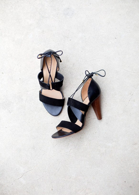 CC HIGH SANDAL SAPHIRE BLUE SUEDE CALFSKIN