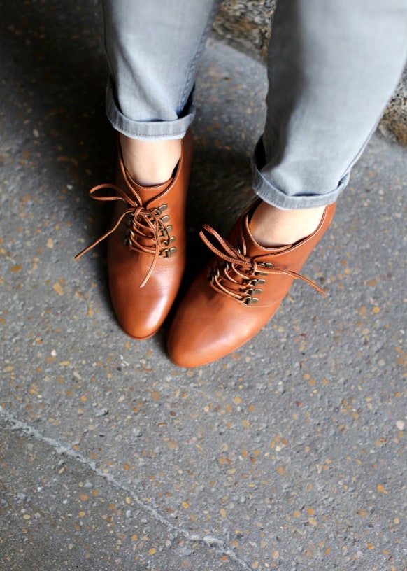 Ottawa boots - Camel Leather - Bovine leather - Sézane