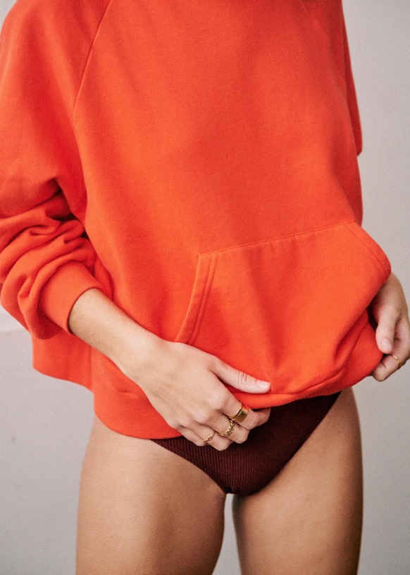 Sweat Pacey. Orange Organic Cotton Sezane