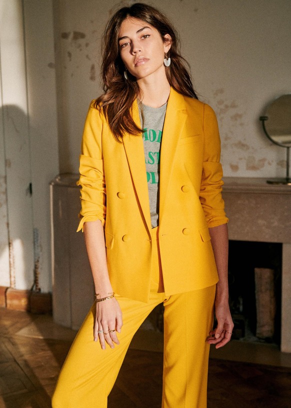 Amore Pasta Sole Tshirt Heather Gray / Green Organic Cotton Sézane