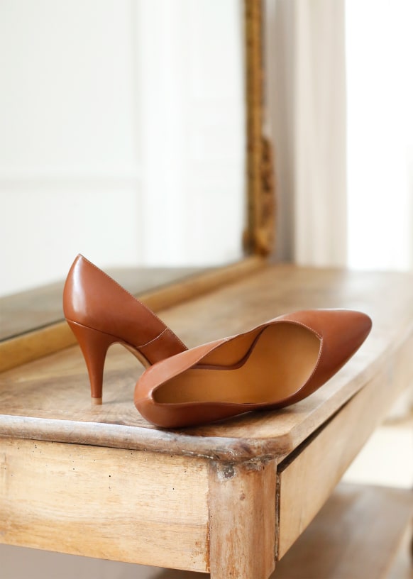 Escarpins En Cuir Camel C DOUX Taille 38 - Occasion En Bon état