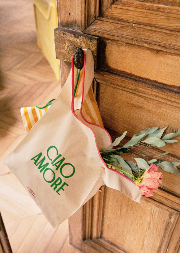 BISTRO SÉBASTIEN TOTEBAG ECRU Italia Small market totebag - Ecru - Sézane