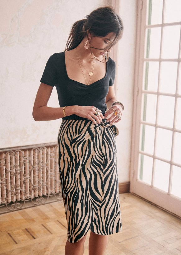Irina T-shirt - Black - Organic Cotton - Sézane