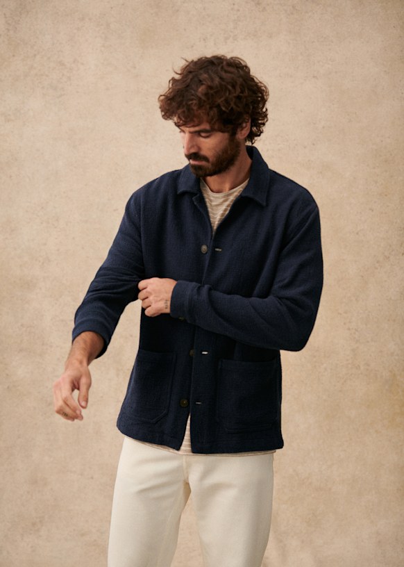 Irwin Jacket - Steel Blue - Linen - Sézane