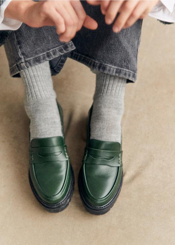 Amy Loafers - Glossy Black - Bovine leather - Sézane