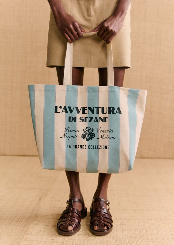 L'Avventura Tote Bag - Yellow - Cotton - Sézane