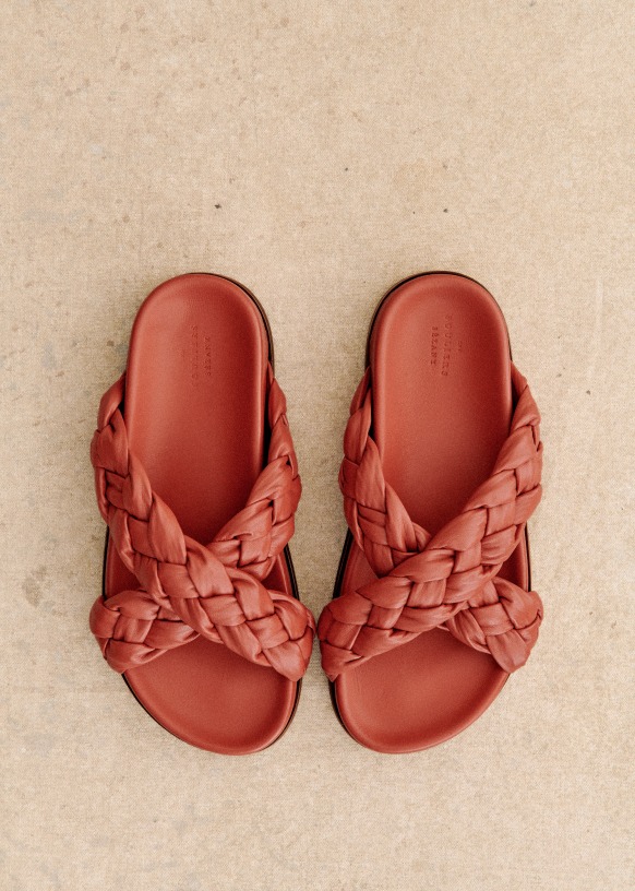 Eden Low Mules - Smooth Terracotta - Smooth ovine leather