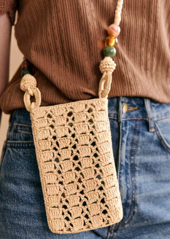 Tasha Pouch Natural Raffia Raffia Sezane
