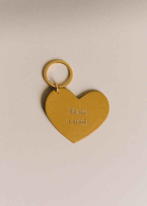 Heart Keyring - Olive 