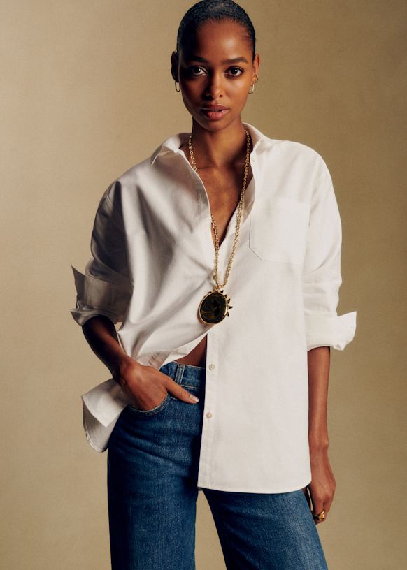 Max Shirt - Casual White - Organic Cotton - Sézane