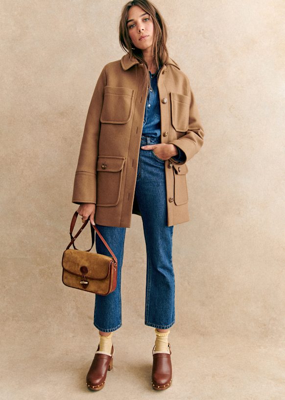 Sezane wool coat shop