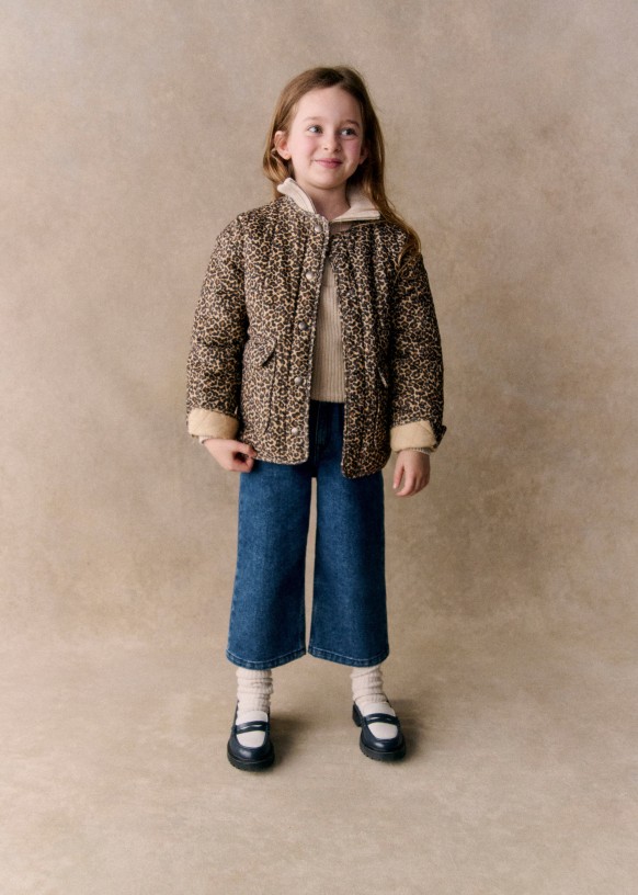 Farel Jacket - Leopard Beige - Cotton - Sézane