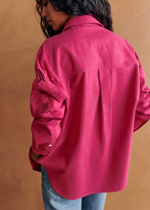 Nina Shirt - Fuchsia - Organic cotton - organic textile - Sézane